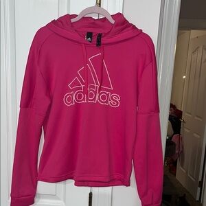 NWT hot pink Adidas Climawarm pullover hooded sweatshirt Size medium